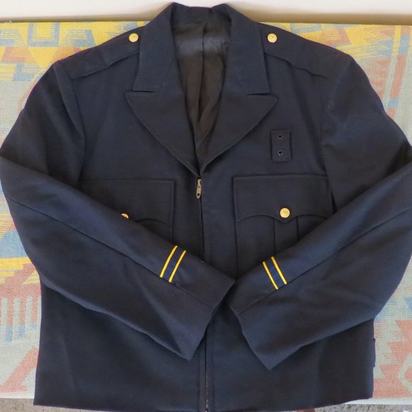 Vintage Navy Military Men's Wool Jacket - Picture 3 of 3